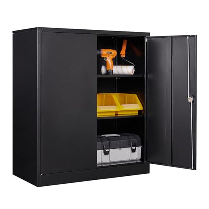 Metal Storage Cabinet (35.5"H / Black)