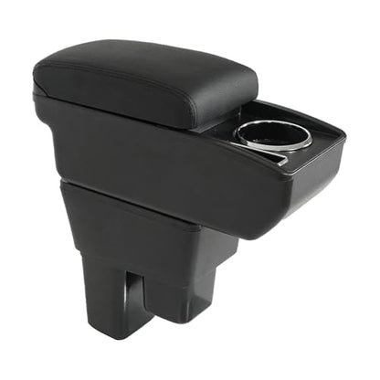Car Armrest Box Compatible with Honda Fit Jazz Hatchback 2009 (with Cup Holder)