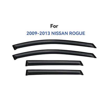 Window Visors Rain Guards for 2009 2010 2011 2012 2013 Nissan Rogue (2009-2013 Nissan Rogue)