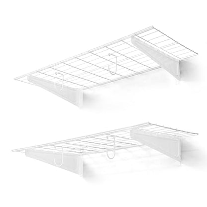 Garage Shelving Wall Mounted 36x18 Inch (White)