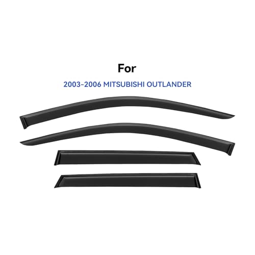 Window Visors Rain Guards for 2003 2004 2005 2006 Mitsubishi Outlander (2003-2006 Mitsubishi Outlander)