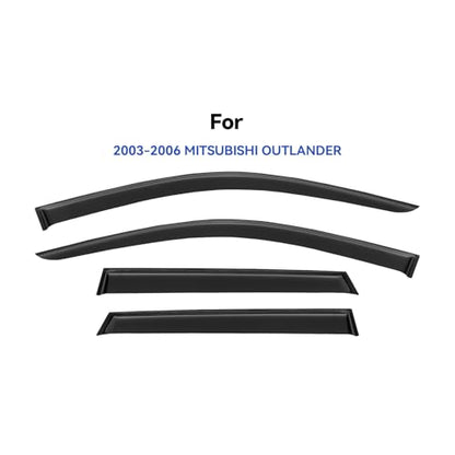 Window Visors Rain Guards for 2003 2004 2005 2006 Mitsubishi Outlander (2003-2006 Mitsubishi Outlander)