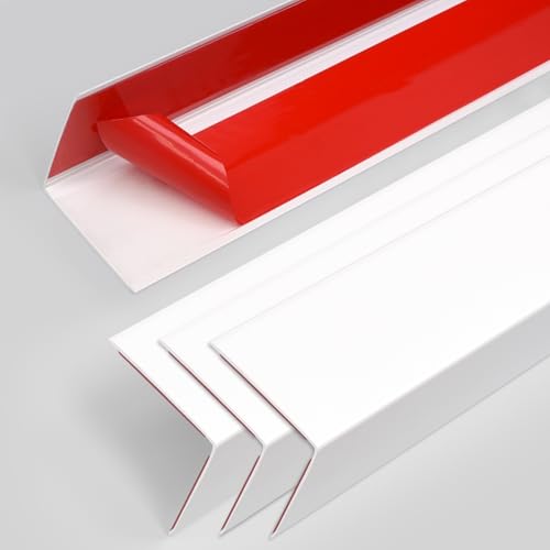 4PCS 45" White Metal Corner Protectors (4pack-45.0 x 1.0 x 1.0 in / White)