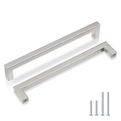 25 Pack 8 Inch Brushed Nickel Cabinet Pulls Kitchen Handles (Brushed Nickel / 8 Inch Hole Centers)