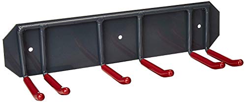 Wall Mounted Rack Organizer for Skis and Poles Heavy Duty Horizontal Wall Ski Rack Garage Storage with Metal Frame and Padded Hooks Indoors Outdoors Premium Wall Hooks (Medium)