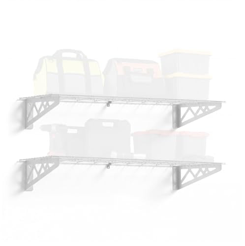 Steel Garage Wall Shelves 2 (12"x36" (2-Pack) / White)