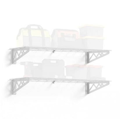 Steel Garage Wall Shelves 2 (12"x36" (2-Pack) / White)