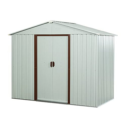 6x5 FT Outdoor Storage Shed (6x5 FT/No Window / White)