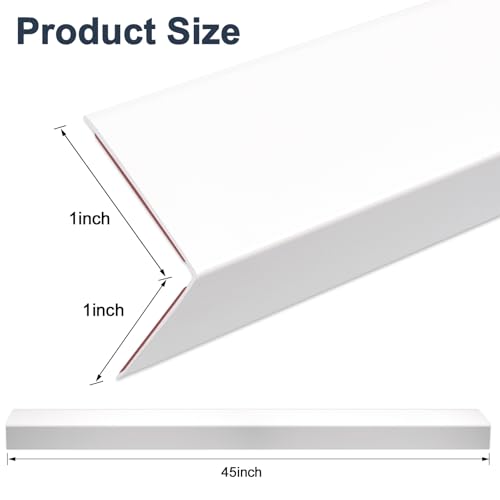 4PCS 45" White Metal Corner Protectors (4pack-45.0 x 1.0 x 1.0 in / White)