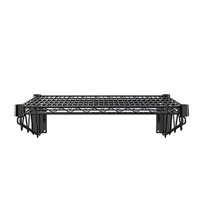 24" x 24" Black Epoxy Wire Wall Mount Shelf (Black / 24" x 24")