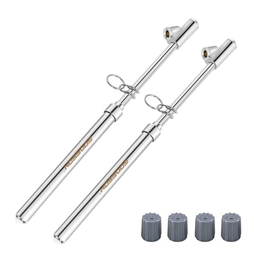 Dual Head Tire Pressure Gauge (Silver / 2 Pack)