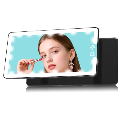 Car Visor Vanity Mirror with Light (Black / (1pcs))