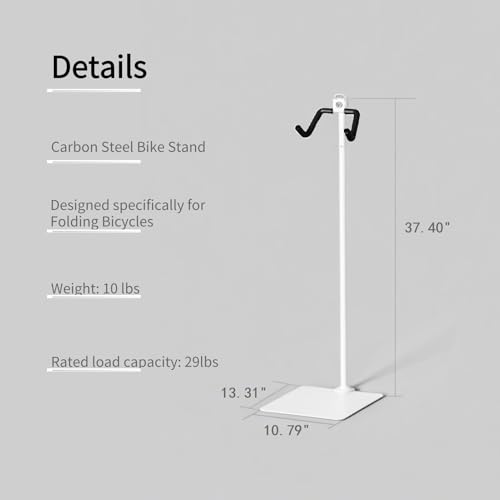 Carbon Steel Bike Stand (White / Trumpet)