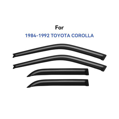 Window Visors Rain Guards for 1984 (1984-1992 Toyota Corolla)