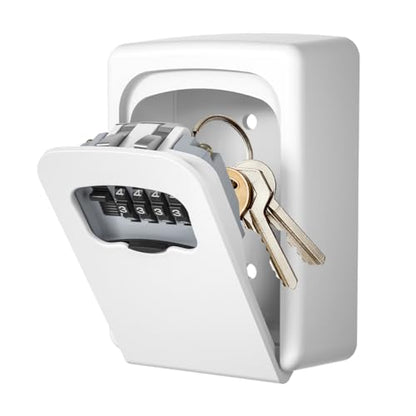 Key Lock Box Wall Mounted (White / 1)