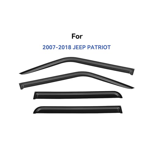 Window Visors Rain Guards for 2007 (2007-2018 Jeep Patriot)