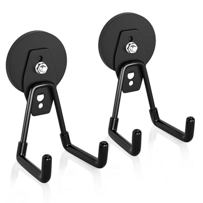 Strong Magnetic Hooks Heavy Duty Magnet Garage Hooks for Cruise (Black_L_Hooks)
