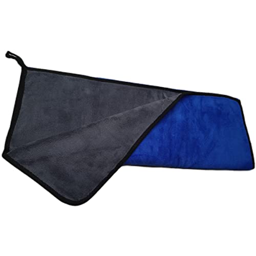 Large Microfiber Drying Towel for Car (36 X 24inches,grey-blue,1pack)