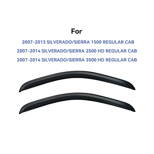 Window Visors Rain Guards for 2007 (2007-2013 Silverado/Sierra 1500 Regular Cab)