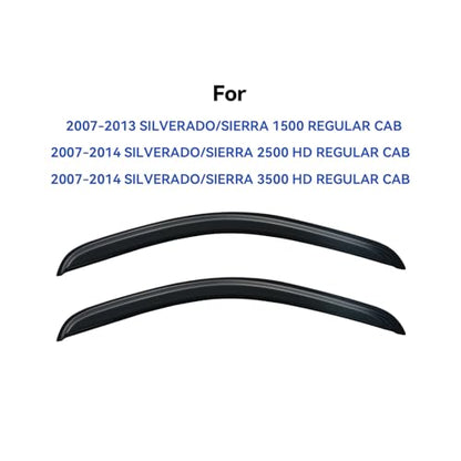 Window Visors Rain Guards for 2007 (2007-2013 Silverado/Sierra 1500 Regular Cab)