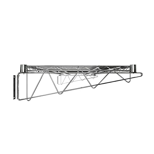 24" x 60" Chrome Wire Wall Mount Shelf (Chrome / 24" x 60")