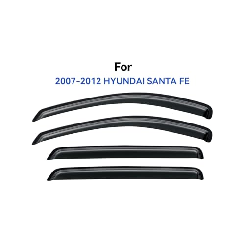Window Visors Rain Guards for 2007 (2007-2012 Hyundai Santa Fe)