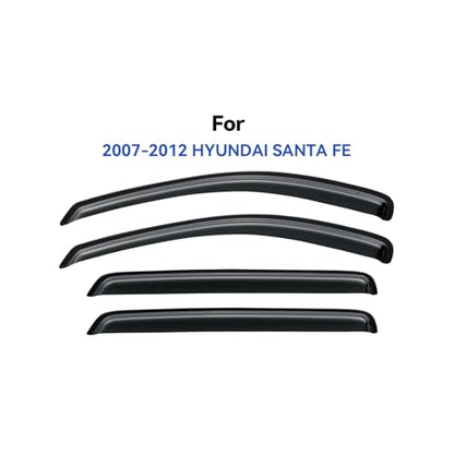 Window Visors Rain Guards for 2007 (2007-2012 Hyundai Santa Fe)