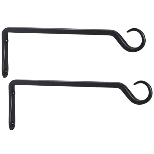 2 Pack Premium Forged Wall Hook (Black / 12in-2-Black)