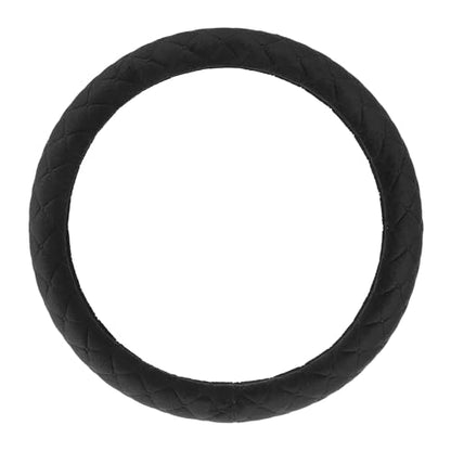 Soft Car Steering Wheel Cover for Sedan (Black / Standard Size[14" 1/2-15"](37-38cm))