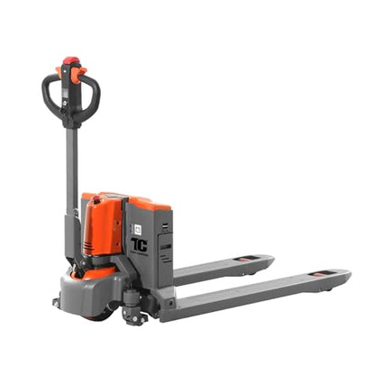 Tory Carrier Full Electric Power Pallet Jack Truck 3300lb Cap. 48" x 27" Fork Size (Orange-3300lbs)