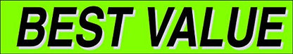 Ez line Vinyl Windshield Stickers 3 Dozen 15 Inch Chartreuse Slogan Dealership Pro Pack for Car Lots (EZ115-Pack10)
