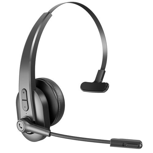 Wireless Headset with Microphone (Gray)