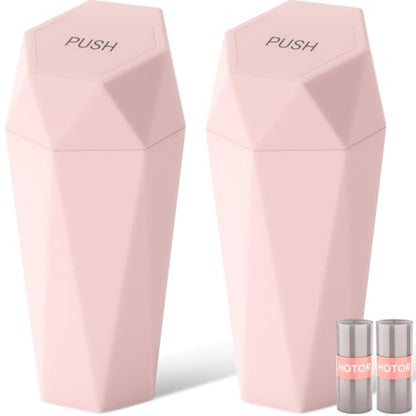 Car Trash Can with Lid (Pink)