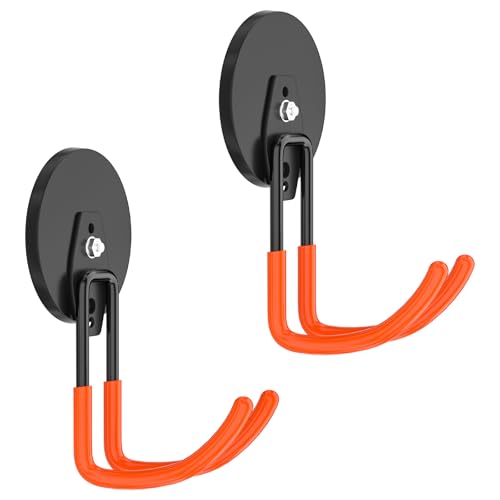 Magnetic Hooks Heavy Duty Magnet with Hooks (Orange_J / Large)