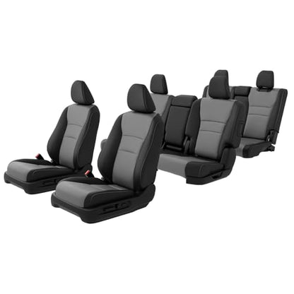 Custom for Honda Pilot Seat Covers (Black-Grey / 8 Seats - EX-L,SE,TOURING,SPORT 2016-2022)