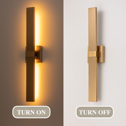 Modern LED Outdoor Wall Sconce 27.2" Gold Outdoor Wall Lights Exterior (Gold / 27.2 inch-1 Pack)