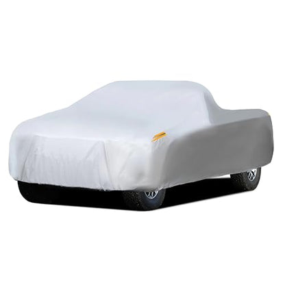 Waterproof Car Cover All Weather Snowproof UV Protection Windproof Outdoor Full Truck Cover (Xxl Fit Truck Length(242- 250 Inch) / All silvery)