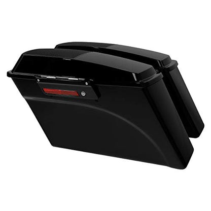 Motorcycle Saddlebags Hard Saddle Bags W (Standard / Standard W/ Black Latches)