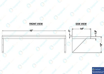 14 in. x 48 in. Stainless Steel Wall Mount Shelf (14 in. x 48 in.)