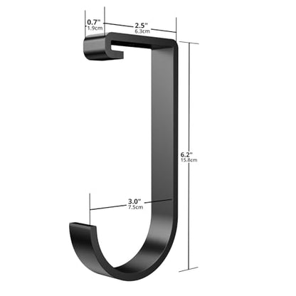 Heavy-Duty 4-Pack Overhead Garage Ceiling Storage Hooks, Add-On Storage Flat Hook Accessory for Hanging Bikes and More, Supports Up to 53lbs