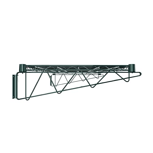 24" x 48" Green Epoxy Wire Wall Mount Shelf (Green / 24" x 48")