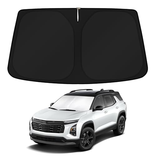 Windshield Sun Shade for 2025 2026 Chevy Chevrolet Equinox Accessories Sunshade Foldable Chevy Chevrolet Equinox Sun Visor Protector Blocks UV Rays Keep Your Car Cooler (For | Chevrolet Equinox 2024-present)