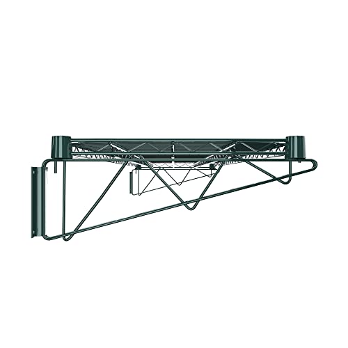 18" x 60" Green Epoxy Wire Wall Mount Shelf (Green / 18" x 60")