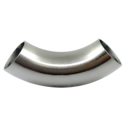 OD 1 Inch 90 Degree Stainless Steel Bend Tube 1” Exhaust Elbow Pipe for Car Modified Exhaust System 1" Piping Silver Tone (1”)