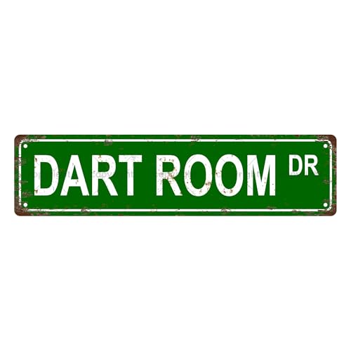 DART ROOM DR SPACE Metal Tin Street Sign Bar Cafe Garage Cave Home Room Wall Bathroom Farmhouse Garden Porch Patio Decor (DART ROOM)