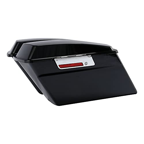 Matte Black Hard Saddlebags Fit for Harley Road King Street Glide Electra Glide Ultra 1994 (Matte Black / For 1994-2013)