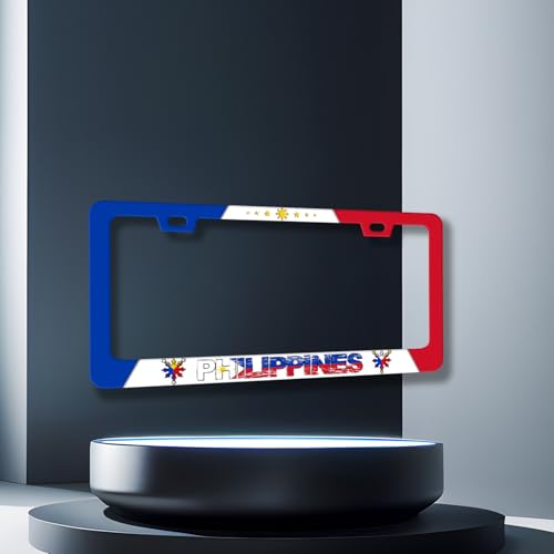 Philippine Flag License Plate Frame Philippines License Holder with 2 Holes (Flag Philippines)
