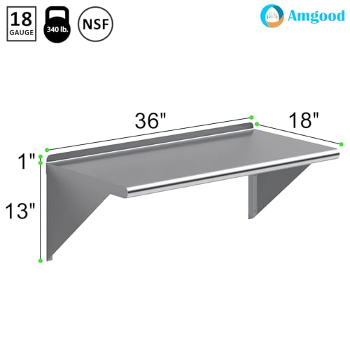 18 in. x 36 in. Stainless Steel Wall Mount Shelf (18 in. x 36 in.)