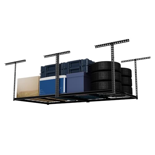 The Atlas Pro 4 x 8 ft Overhead Garage Storage Rack (Hammertone)