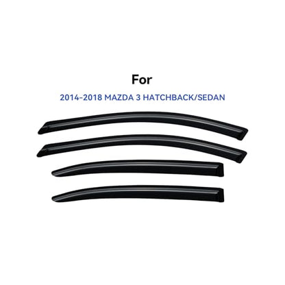Window Visors Rain Guards for 2014 (2014-2018 Mazda 3 Hatchback/Sedan)